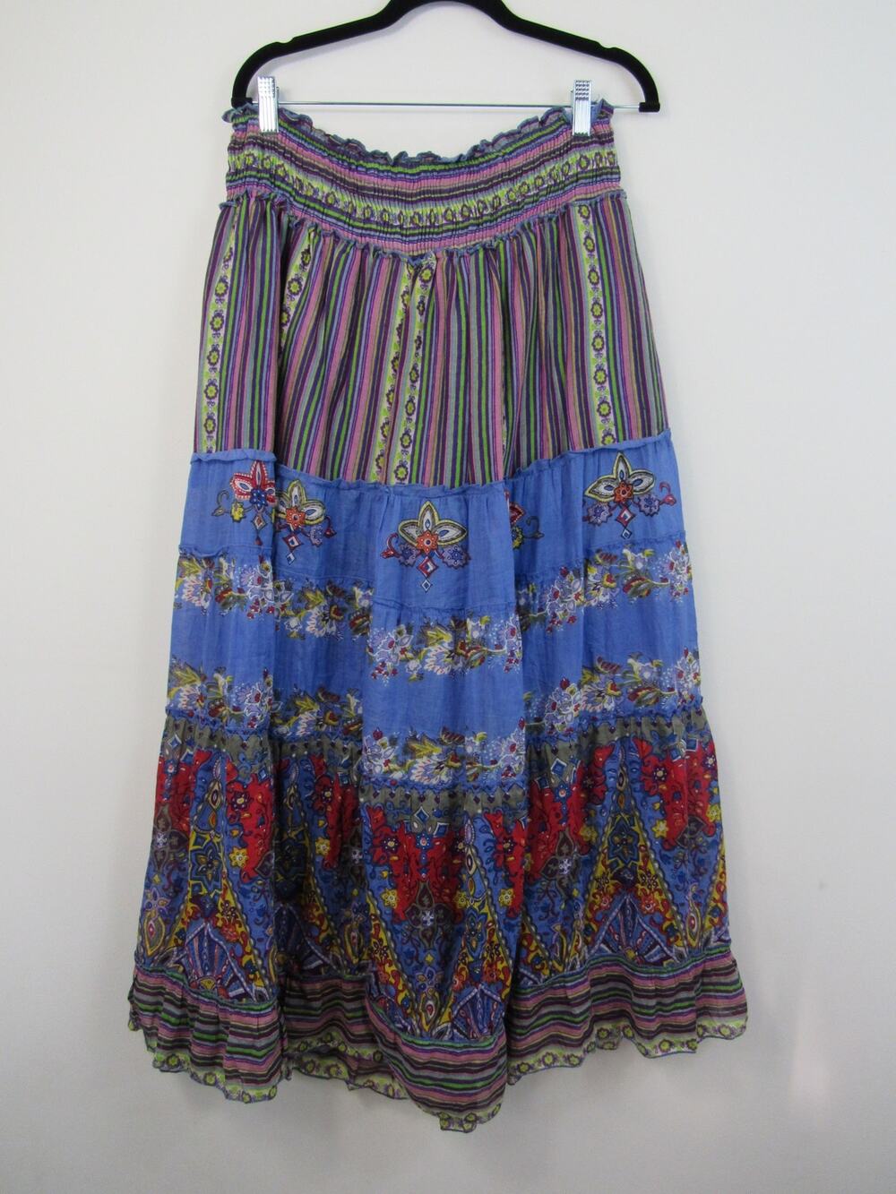 Jasmine Large Cotton Patterened Maxi Skirt Maxi Broomstick Skirt Boho Artsy
